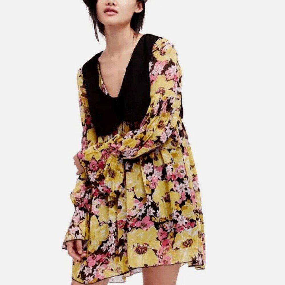 Free People Alice Vested Mini Dress NWT